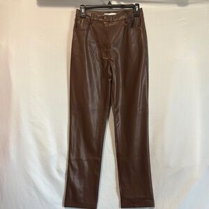 OAK + FORT Brown Straight Leg Pants